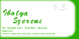 ibolya szeremi business card